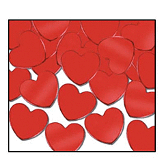 1oz Confetti Hearts - Red