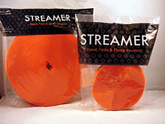 500' Crepe Streamer - Bright Orange