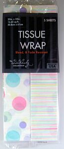 Tissue Paper Asst - Pastel Dots & Stripes 5ct