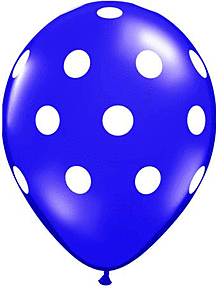 11" Qualatex Big Polka Dots Latex - Purple