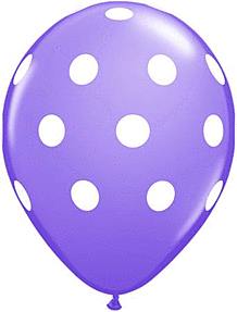11" Qualatex Big Polka Dots Latex - Lilac