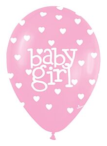 11" Baby Girl Heart Latex