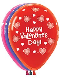 11" Hearts Valentine Latex