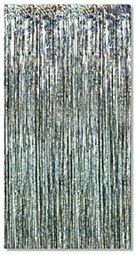 8' X 3' Foil Curtain Silver