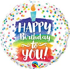 18" Happy Birthday to You Rainbow Cake