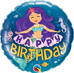 18" Happy Birthday Mermaid