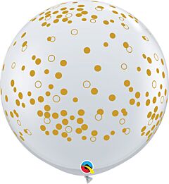 36" Qualatex Confetti Dots-A-Round Latex