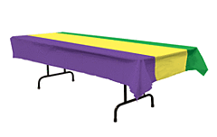 54X108 Mardi Gras Plastic Table Cover
