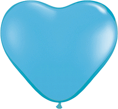 6" Qualatex Heart Latex - Pale Blue