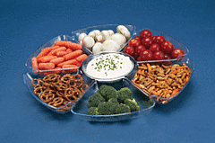 16" 7-Compartment Tray - Clear