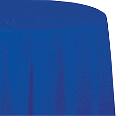 82" Plastic Round Table Cover - Cobalt Blue