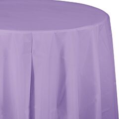 82" Plastic Round Table Cover - Lush Lavender