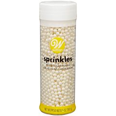 White Sugar Pearl Sprinkles, .5 oz