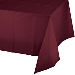 54" X 108" Plastic Table Cover - Burgundy