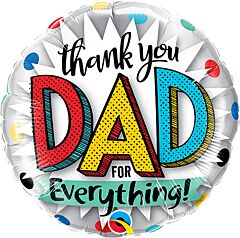 9" Thank You Dad For Everything Flat
