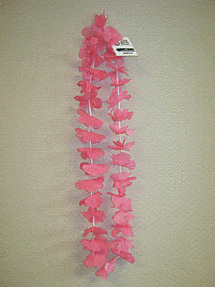 Solid Pink Lei 36"