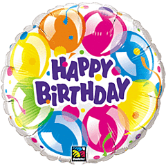 18" Birthday Sparkling Balloons