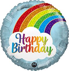 17" Happy Birthday Rainbow