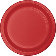 7" Paper Plate - Classic Red