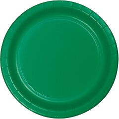 7" Paper Plate - Emerald Green