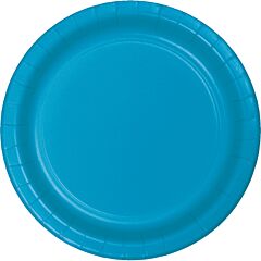 7" Paper Plate - Turquoise