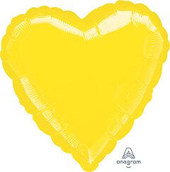 18" Heart -  Metallic Yellow