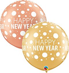 30" New Year Dots-A-Round Latex