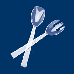 9.5" Serving Fork & Spoon - Clear