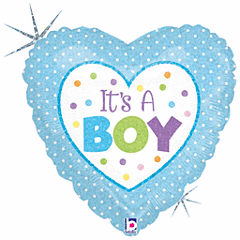 4" Baby Boy Dots