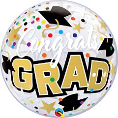 22" Congrats Grad Stars Bubble