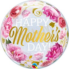 22" Mom's Day Pink Peonies Bubble