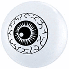 5" Qualatex White Eyeball Latex