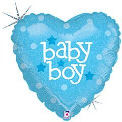 18" Baby Boy Heart