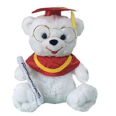12" Graduation Bear Plush - Red