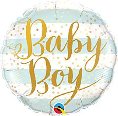 9" Baby Boy Blue Stripe
