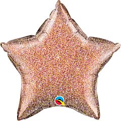20" Glittergraphic Rose Gold Star