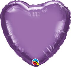 18" Chrome Purple Heart