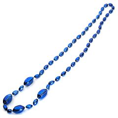 36" Football Bead Necklace - Royal Blue