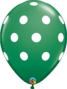 16" Big Polka Dots Latex - Green