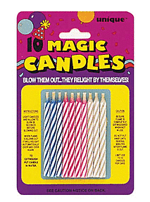 10Ct Magic Candles - Multi Color