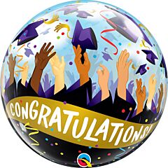22" Congrats Grad Caps Bubble Packaged