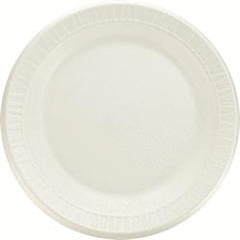 9" Foam Laminated Plate - White