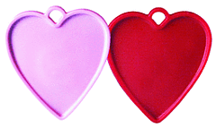 8 Gram Heart Weight - Red and Pink
