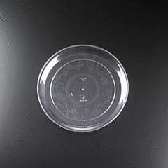12" Delimate Round Tray - Clear