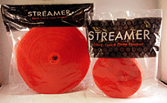 500' Crepe Streamer - Holiday Red