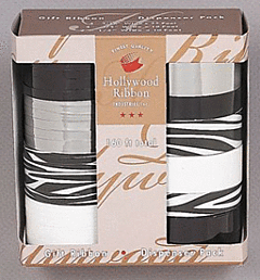 Gift Ribbon Box - Black Zebra