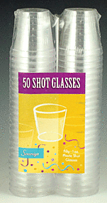 1 oz Shot Glass Clear 20/50