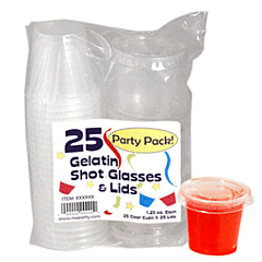 1.25 oz Shot Glass And Lid -Clear