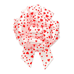 5.5" Perfect Bow - Red Hearts