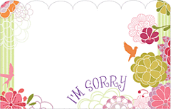 Enclosure Card - I'm Sorry Birds & Flowers